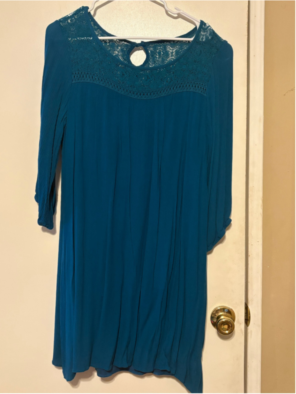 Women's NAIF Teal Long Sleeve Dress XL